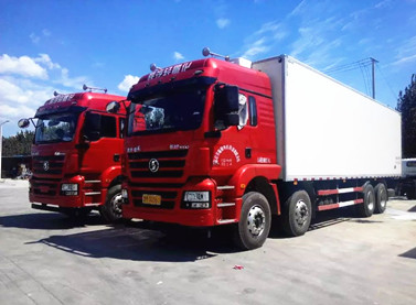 陕汽德龙前四后八9.5米冷藏车