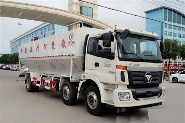 福田欧曼小三轴15吨（30方）散装饲料运输车