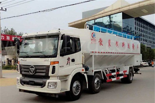 福田欧曼小三轴15吨（30方）散装饲料运输车
