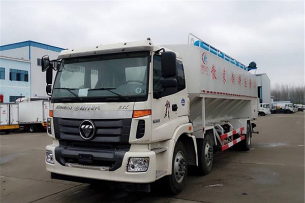 福田欧曼小三轴15吨（30方）散装饲料运输车